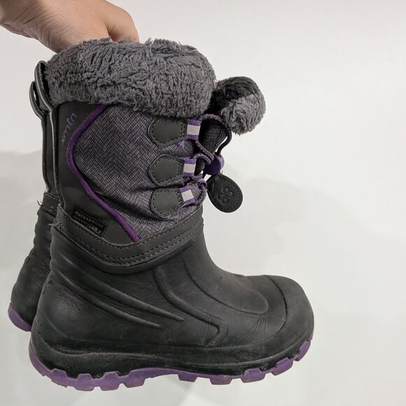 Xmtn Winter Boots Black Grey Purple  Size 11 - Picture 3 of 8